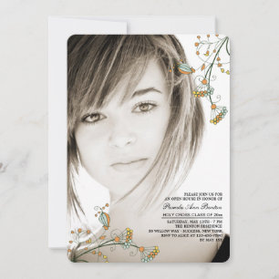 Delicate Corners Photo Invitation