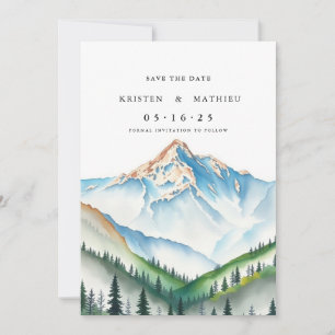 Delicate Custom Mountain Save The Date