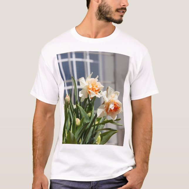 Delicate cute daffodils spring   T-Shirt (Front)