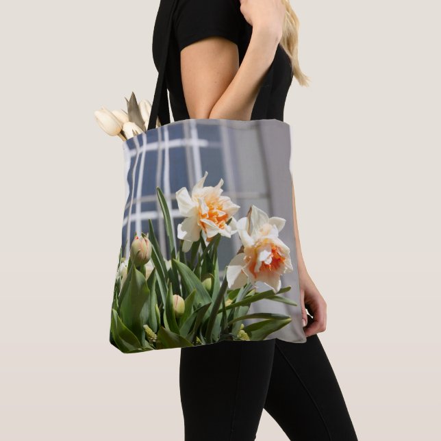 Delicate cute daffodils spring   tote bag (Close Up)