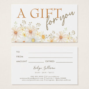 Delicate daisies gift card