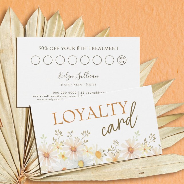 Delicate daisies loyalty card (Creator Uploaded)