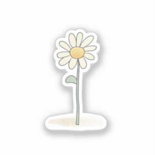 Delicate Daisy Illustration - Simple Sweet Flower