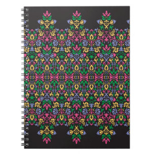 Delicate Damask Baroque Victorian Seamless Notebook