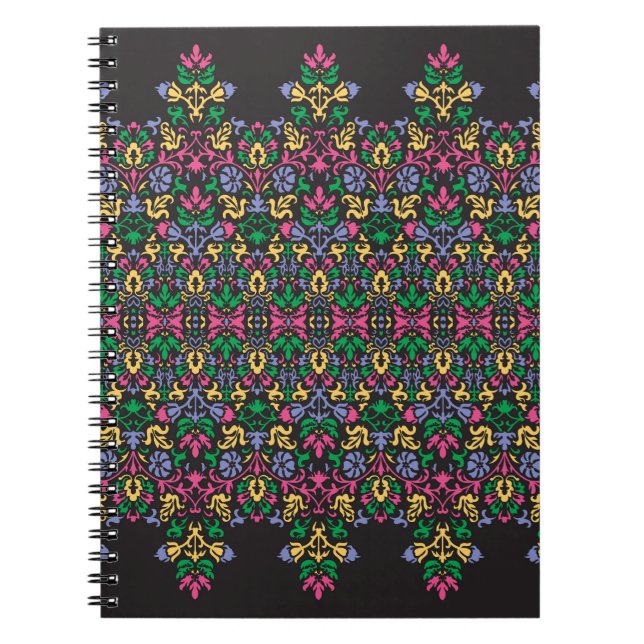 Delicate Damask Baroque Victorian Seamless Notebook (Front)