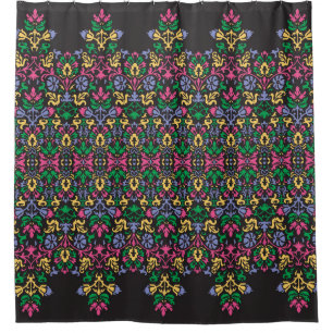 Delicate Damask Baroque Victorian Seamless Shower Curtain