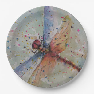 DELICATE DRAGONFLY  PARTY PAPER PLATE