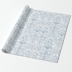 Delicate Dusty blue Pattern Wrapping Paper