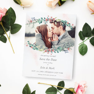 Delicate & Elegant 2 Tones Wildflowers Branches Postcard