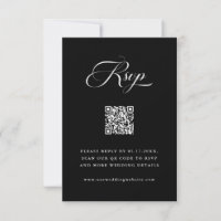 Delicate Elegant Script Wedding Black