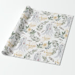 Delicate elegant watercolor floral Wedding  Wrapping Paper<br><div class="desc">Packaging is just as important as a gift. Large selection of original designs.</div>