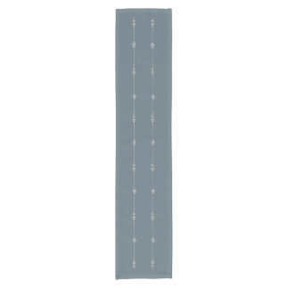 Delicate Farmhouse Floral Table Runner Blue Neutra