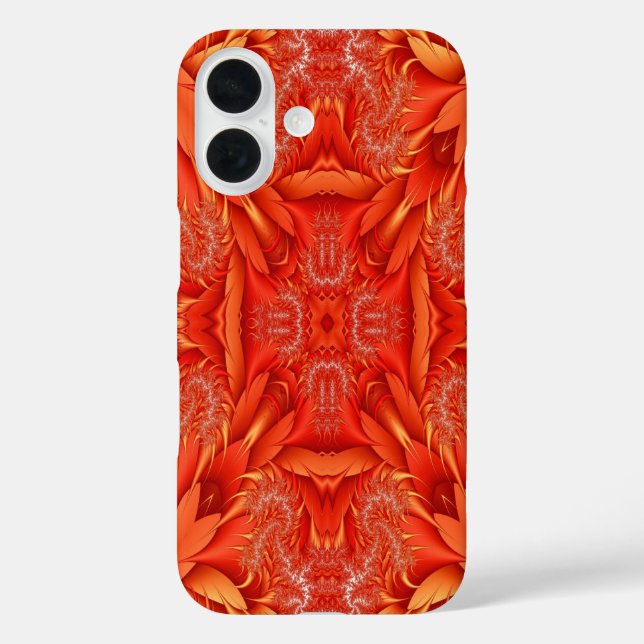 Delicate Feather Fractal Design - red Case-Mate iPhone Case (Back)