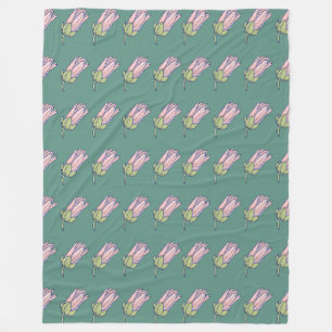 Delicate Floral Array Fleece Blanket