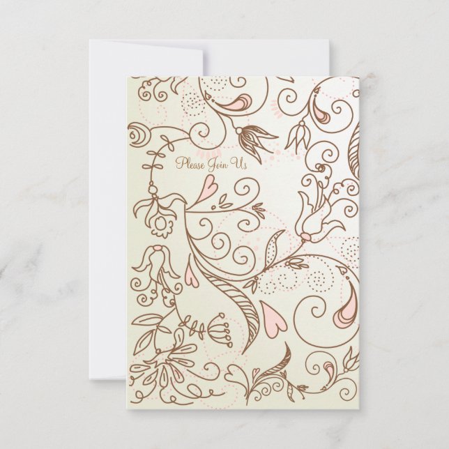 Delicate Floral Baby Shower Invitation (Front)