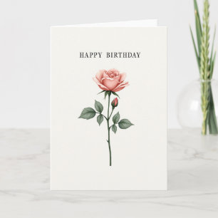 Delicate Floral Birthday Card