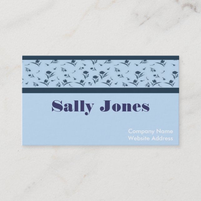 Delicate Floral Business Card Template (Front)