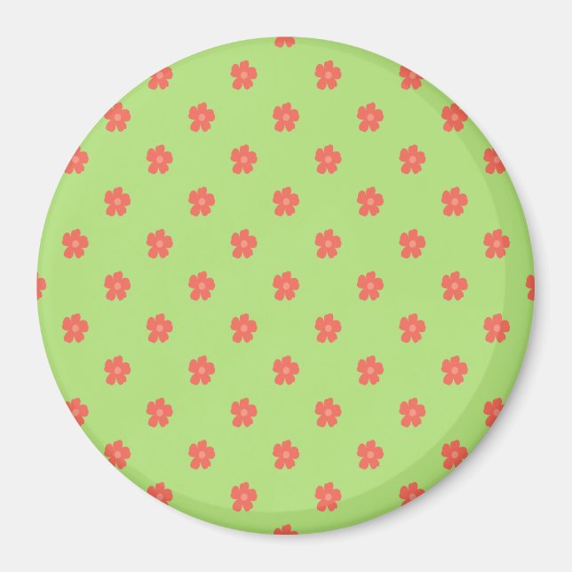 Delicate Floral Fabric Magnet (Front)