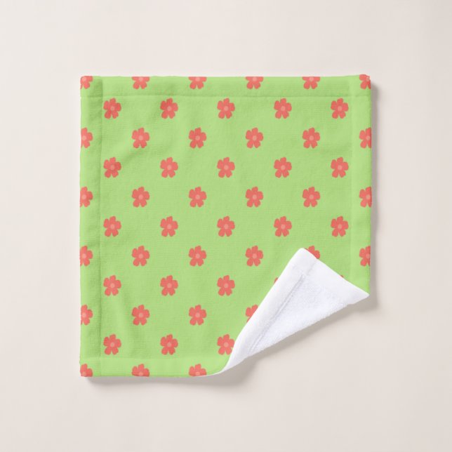 Delicate Floral Fabric Wash Cloth (Wash Cloth)