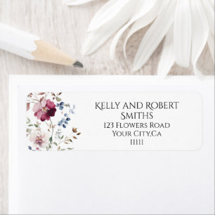 Delicate Floral Garden Return Address