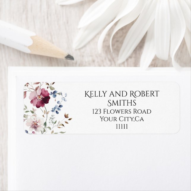 Delicate Floral Garden Return Address (Insitu)