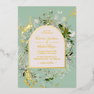 Delicate Floral Meadow Arch Wedding