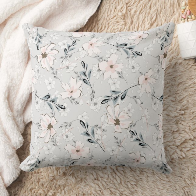 Delicate floral pattern.  cushion (Blanket)