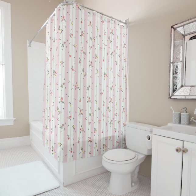 Delicate Floral Pattern  Shower Curtain (In Situ)