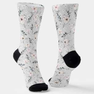 Delicate floral pattern.  socks