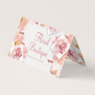 Delicate Floral Professional Florist Business Business Card