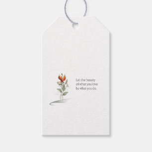 Delicate floral quote gift tag