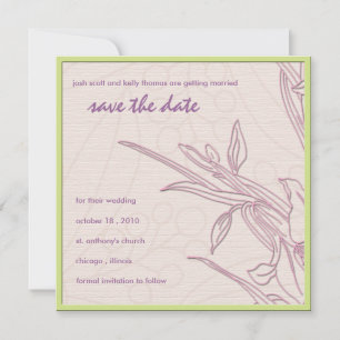 Delicate floral save the date