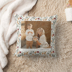 Delicate Floral Scrapbook Style Mother's Day Cushion