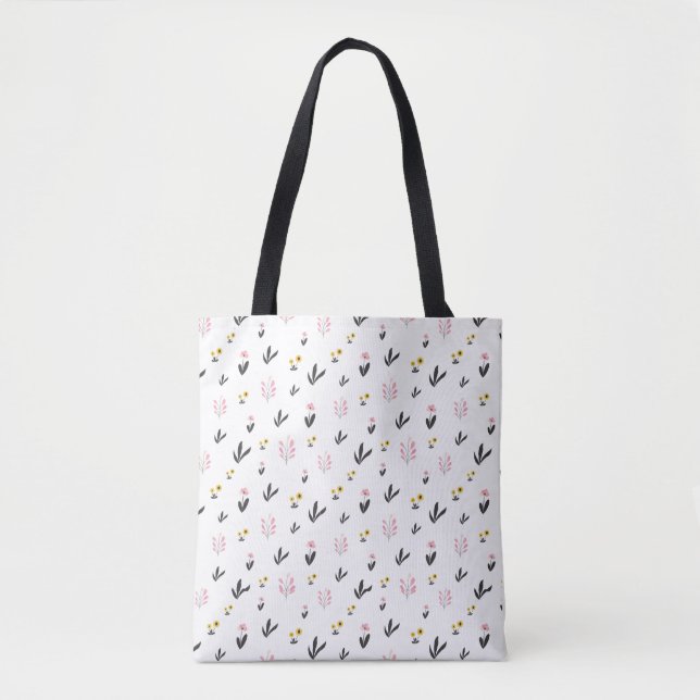 Delicate Floral Seamless Pattern Tote Bag (Front)
