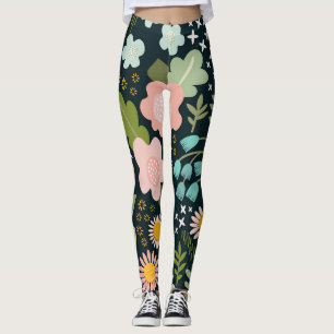 Delicate Floral: Seamless Vintage Beauty. Leggings