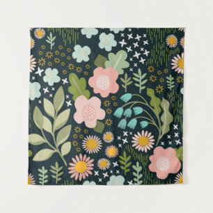 Delicate Floral: Seamless Vintage Beauty. Tapestry