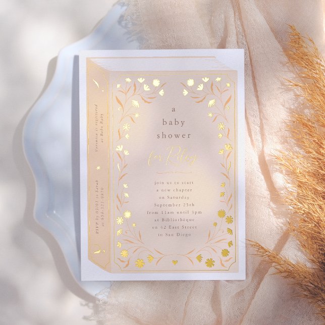 Delicate Floral Shiny Storybook Baby Shower (Creator Uploaded)