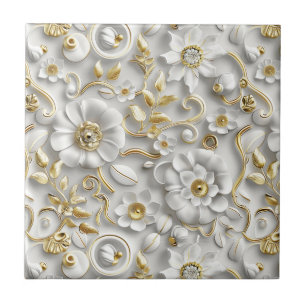  Delicate Floral  Tile