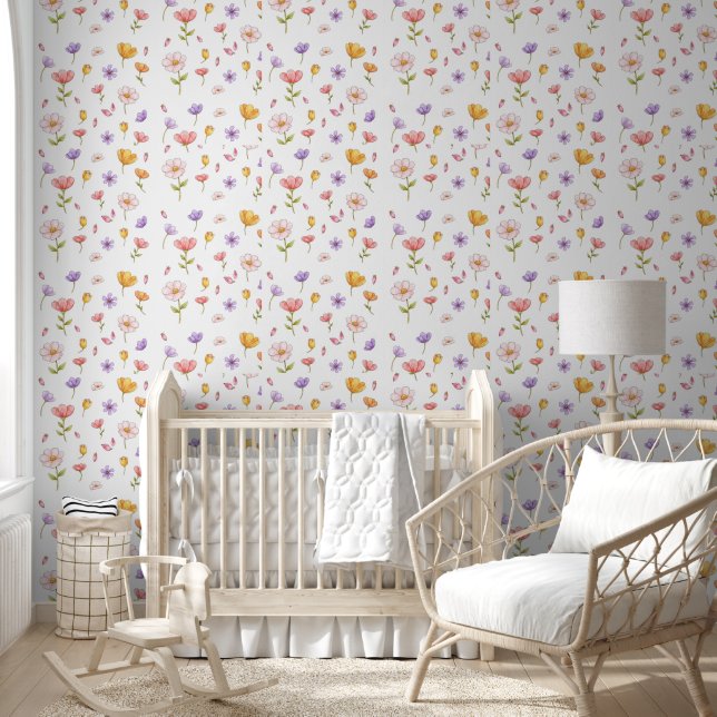 Delicate floral wall paper wallpaper  (Kids)