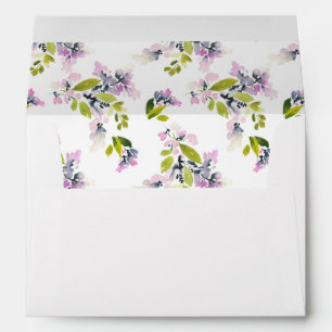 Delicate Floral Watercolor -  Wedding Envelope