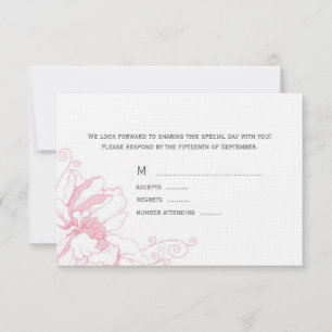Delicate Floral Wedding RSVP Cards