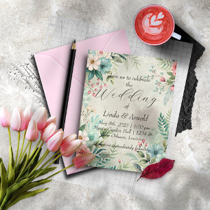 Delicate Florals II Invitation