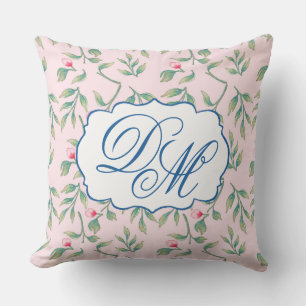 Delicate Florals Nosegay Pink Cushion