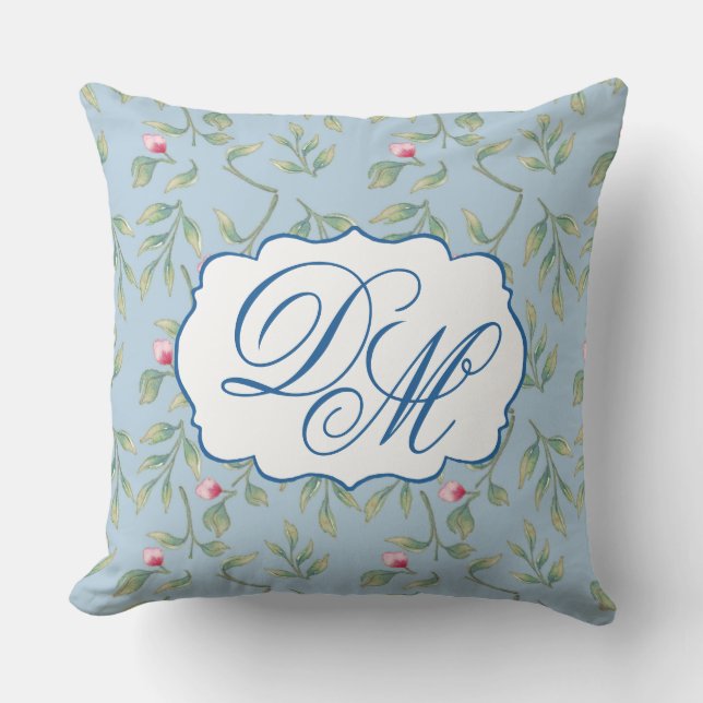 Delicate Florals Omphalodes Blue Cushion (Front)