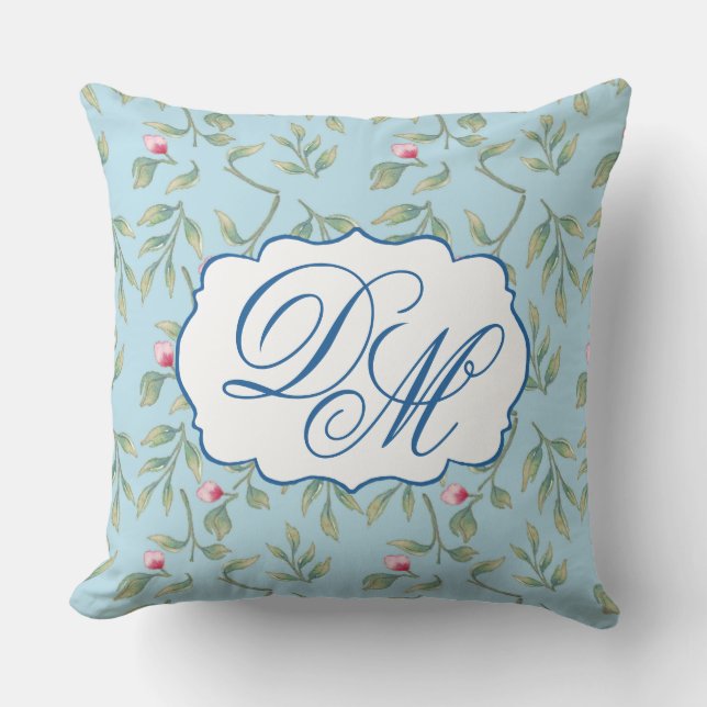 Delicate Florals Spun Sugar  Cushion (Front)