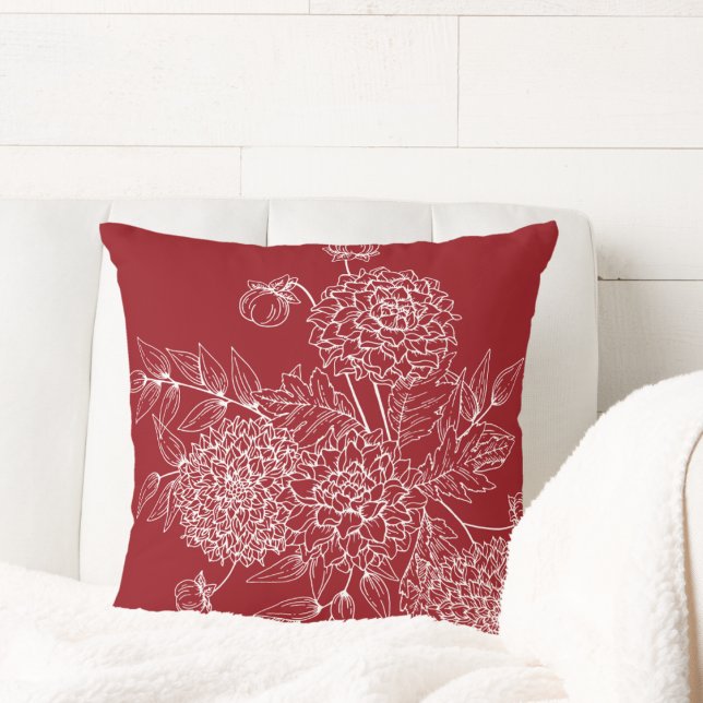 Delicate Flower Illustration Cushion (Creator Uploaded)