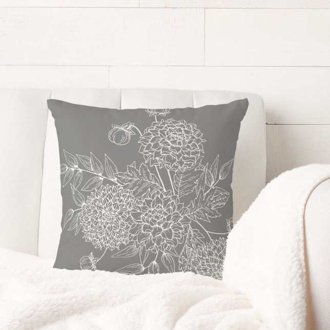 Delicate Flower Illustration Cushion (Creator Uploaded)