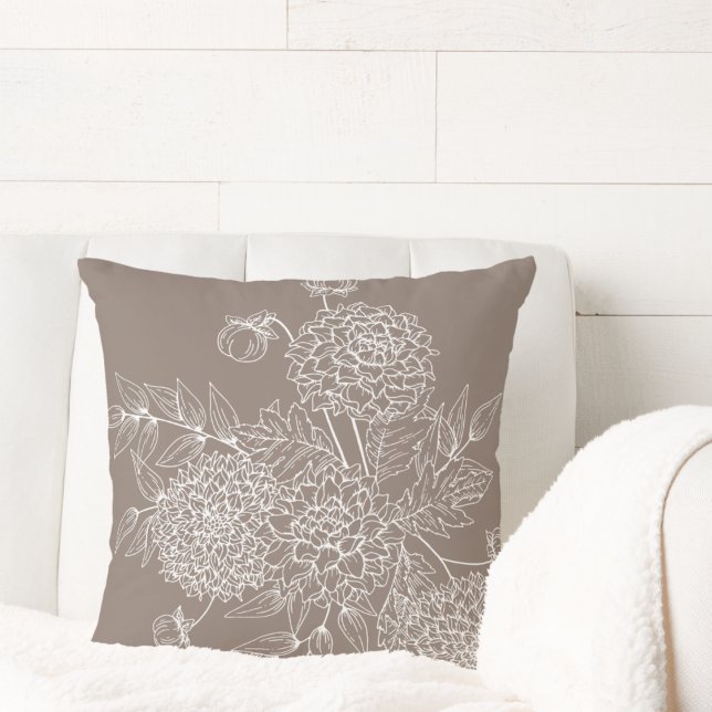 Delicate Flower Illustration Cushion (Creator Uploaded)