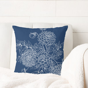 Delicate Flower Illustration Cushion