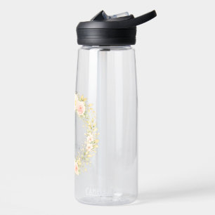 Delicate flower wreath water bottle